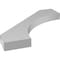 Ekena Millwork 3 1/2-in. W x 36-in. D x 36-in. H Westlake Architectural Grade PVC Knee Brace BRCP035X36X36WTL - alternate 2
